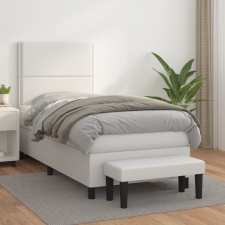 vidaXL fehér műbőr rugós ágy matraccal 90x190 cm ágy és ágykellék