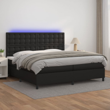 vidaXL fehér műbőr rugós ágy matraccal és LED-del 200x200 cm ágy és ágykellék