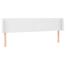 vidaXL fehér műbőr szárnyas fejtámla 203x16x78/88 cm (3118597) ágy és ágykellék