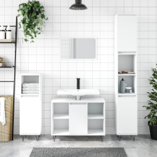vidaXL fehér műfa mosdószekrény 80 x 33 x 60 cm fürdőszoba bútor