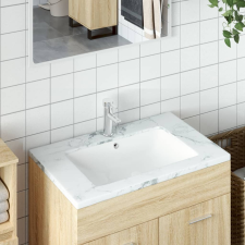 vidaXL fehér négyszögű kerámia fürdőszobai mosdókagyló 55,5x37,5x19 cm szaniter