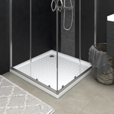 vidaXL fehér pettyes ABS zuhanytálca 90 x 90 x 4 cm kád, zuhanykabin