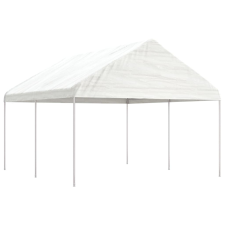 vidaXL fehér polietilén pavilon tetővel 4,46 x 4,08 x 3,22 m kerti bútor
