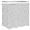 vidaXL fehér polyrattan szennyeskosár 2 rekesszel 53x33x57 cm (372038)