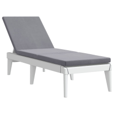 vidaXL fehér PP napozóágy párnával 186 x 60 x 29 cm (364222) kerti bútor