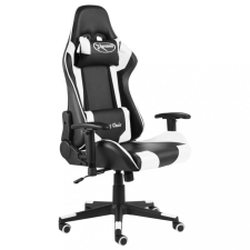 vidaXL Fehér PVC forgó gamer szék forgószék