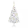 vidaXL fehér PVC műkarácsonyfa LED-ekkel és gömbszettel 180 cm