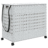 vidaXL fehér rattan szennyeskosár kerekekkel 66x35x60 cm (372048)