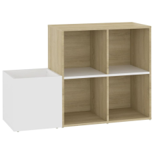 vidaXL fehér-sonoma forgácslap előszobai cipősszekrény 105x35,5x70 cm (808256) bútor