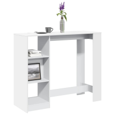 vidaXL fehér szerelt bárasztal polccal 124 x 46 x 103,5 cm bútor