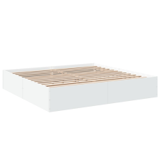 vidaXL fehér szerelt fa ágykeret 200 x 200 cm (3280986) ágy és ágykellék