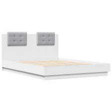 vidaXL fehér szerelt fa ágykeret fejtámlával 135 x 190 cm (3209954) ágy és ágykellék