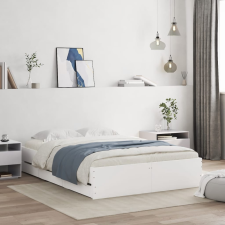 vidaXL fehér szerelt fa ágykeret fiókkal 120 x 200 cm ágy és ágykellék