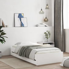 vidaXL fehér szerelt fa ágykeret fiókokkal 100 x 200 cm ágy és ágykellék