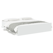 vidaXL fehér szerelt fa ágykeret fiókokkal 180 x 200 cm ágy és ágykellék