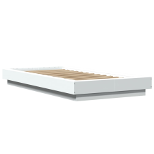 vidaXL fehér szerelt fa ágykeret LED-del 75 x 190 cm ágy és ágykellék