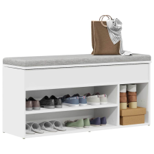 vidaXL fehér szerelt fa cipőpolc 102x30,5x45 cm bútor