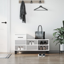 vidaXL fehér szerelt fa cipősszekrény 102x36x60 cm bútor