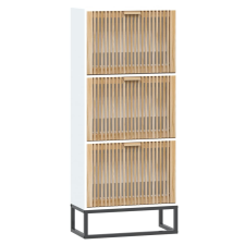 vidaXL fehér szerelt fa cipősszekrény 52x25x120 cm (352127) bútor