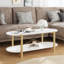 vidaXL fehér szerelt fa dohányzóasztal 110 x 48 x 40 cm bútor