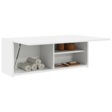 vidaXL fehér szerelt fa fali fürdőszobaszekrény 80x25x30 cm fürdőszoba bútor