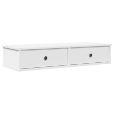 vidaXL fehér szerelt fa falipolc fiókokkal 100 x 36 x 19 cm (859959) bútor