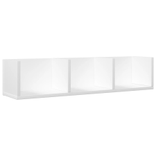 vidaXL fehér szerelt fa faliszekrény 75x18x16,5 cm (840429) bútor
