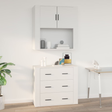 vidaXL fehér szerelt fa faliszekrény 80x33x80 cm bútor