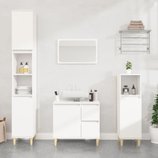 vidaXL fehér szerelt fa fürdőszobaszekrény 30 x 30 x 190 cm fürdőszoba bútor