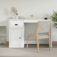 vidaXL fehér szerelt fa íróasztal fiókkal 115x50x75 cm íróasztal