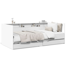 vidaXL fehér szerelt fa kanapéágy fiókokkal 90 x 190 cm ágy és ágykellék