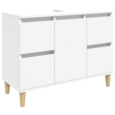vidaXL fehér szerelt fa mosdószekrény 80 x 33 x 60 cm fürdőszoba bútor