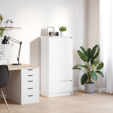 vidaXL fehér szerelt fa szekrény fiókkal 55,5x34x119,5 cm bútor