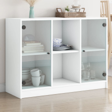 vidaXL fehér szerelt fa tálalószekrény 101,5 x 37 x 75,5 cm bútor