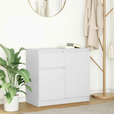 vidaXL fehér szerelt fa tálalószekrény fiókos 71x35x65 cm bútor