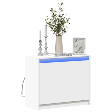 vidaXL fehér szerelt fa tálalószekrény LED-del 72 x 34 x 61 cm bútor