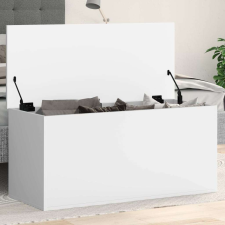 vidaXL fehér szerelt fa tárolóláda 100x42x46 cm kerti tárolás
