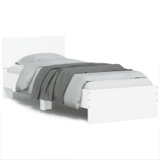 vidaXL fehér szövet ágykeret fejtámlával 75x190 cm ágy és ágykellék