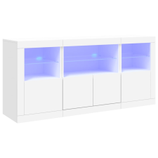 vidaXL fehér tálalószekrény LED-világítással 142,5 x 37 x 67 cm (3209065) bútor