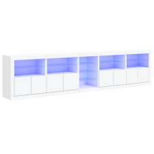 vidaXL fehér tálalószekrény LED-világítással 283x37x67 cm (3209023) bútor