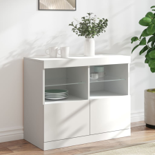 vidaXL fehér tálalószekrény LED-világítással 81 x 37 x 67 cm bútor