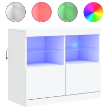 vidaXL fehér tálalószekrény LED-világítással 81 x 37 x 67 cm (836658) bútor