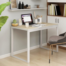 vidaXL fehér-tölgyszínű forgácslap számítógépasztal 110 x 60 x 73 cm íróasztal