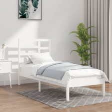 vidaXL fehér tömör fa ágykeret 100 x 200 cm ágy és ágykellék