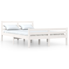 vidaXL fehér tömör fa ágykeret 135 x 190 cm (4FT6 Double) (814795) ágy és ágykellék