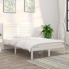vidaXL fehér tömör fa ágykeret 135x190 cm (4FT6 Double) ágy és ágykellék