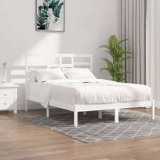 vidaXL fehér tömör fa ágykeret 140 x 190 cm ágy és ágykellék