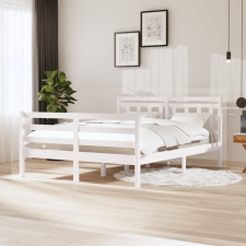 vidaXL fehér tömör fa ágykeret 140 x 200 cm ágy és ágykellék