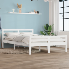 vidaXL fehér tömör fa ágykeret 150x200 cm (5FT King Size) ágy és ágykellék