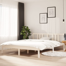 vidaXL fehér tömör fa ágykeret 150x200 cm (5FT King Size) ágy és ágykellék